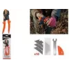 Bradas V-SERIES Multifunctional Garden Pruner with Replaceable Anvil Blade, Orange, 1 Piece (KT-V1)
