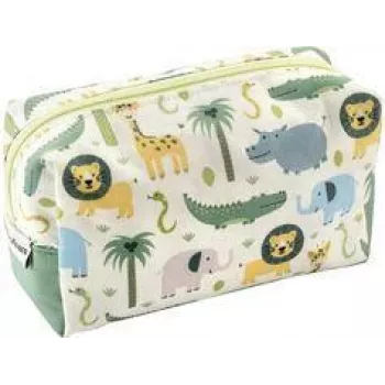 Trousse scolaire Jumbo Safari FABER-CASTELL EBERHARD FABER en polyester avec grand compartiment principal, fermeture à glissière, 1 pièce (577438)