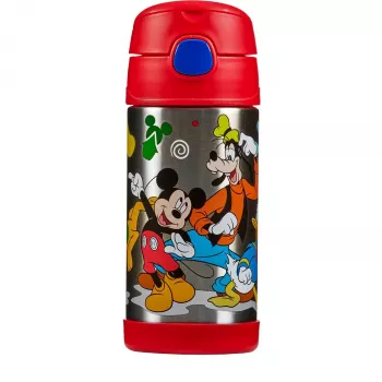 Gourde THERMOS FUNTAINER avec paille, Disney Minnie Mouse, 0,35 L, acier inoxydable, rose 4113.412.035