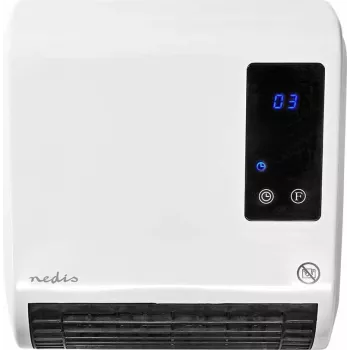 Chauffage soufflant céramique Nedis HTBA20WT 1500 W blanc/gris pour jusqu'à 20 m²