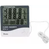 Station météo numérique Bradas WL-M21 White Line avec capteur de température extérieure sans fil, température intérieure/extérieure -10 °C à 70 °C, blanche