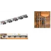Bradas DIY-HG1212 support 5 places pour balais et outils avec rail métallique et pinces à rouleaux