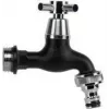 Bradas robinet 3/4 de pouce avec robinet à boisseau sphérique, laiton chromé noir mat, 1 pièce (GKK0T3434BK)