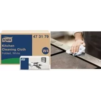 Tork Premium W4 chiffons de nettoyage à sec, 1 pli, blancs, 300 feuilles 473179