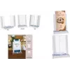 Présentoir de table réglable EUROPEL pour brochures, 1 compartiment, polystyrène cristal, angle 3 positions, A4 portrait 350078