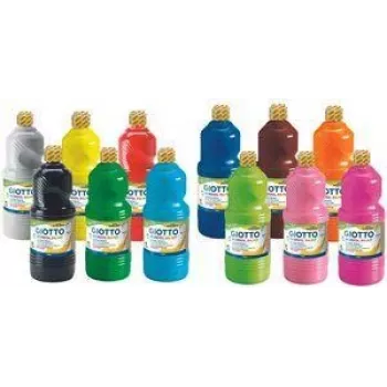 GIOTTO School Paint Gouache, 1000 ml, Assorted Colours, F53570000