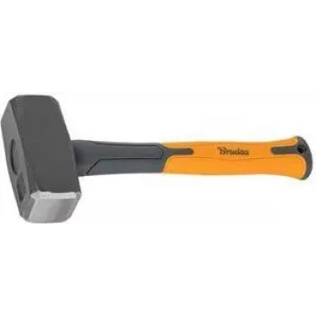 Marteau de menuisier Bradas DIY-HF5100, tête 1000 g, anthracite/orange, manche en fibre de verre 280 mm avec poignée TPR antidérapante, 1 pièce
