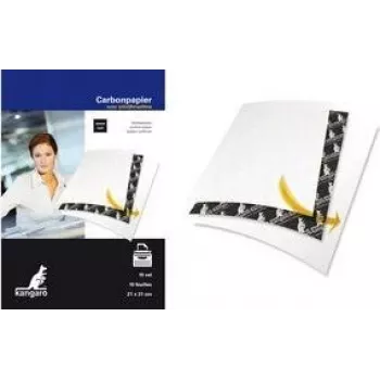 Papier carbone KANGARO K-7800966 DIN A4+ 10 feuilles noir 210 x 310 mm pour machines à écrire