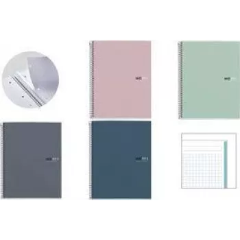 Bloc-notes MIQUELRIUS College Block THE ORIGINAL, DIN A4, sable quadrillé, 80 feuilles, 90 g/m², reliure à spirale MR46578