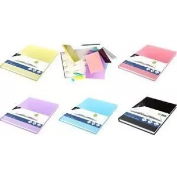 Carnet de croquis Kangaro K-5350, 80 feuilles, A4, papier jaune pastel, 100 g/m², sans acide, couverture rigide