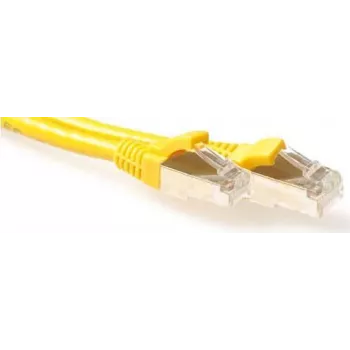 Câble de raccordement ACT jaune 10 m S/FTP CAT6A anti-accroche RJ45 FB6810