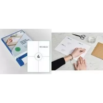 Étiquettes universelles RILLPRINT R88920 105 x 74 mm blanches adhésives pour imprimantes jet d'encre, laser et laser couleur 800 étiquettes