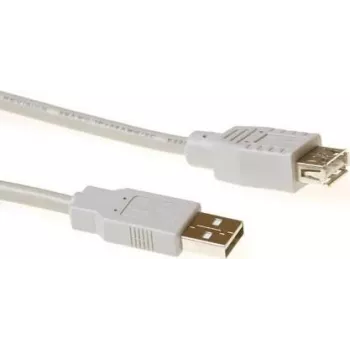 Câble prolongateur USB 2.0 ACT SB2198 USB-A mâle vers USB-A femelle, 0,5 m, ivoire