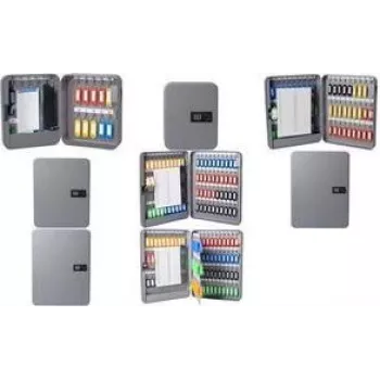 PAVO Key Cabinet with Combination Lock, 20 Keys, Steel, Grey (8032570)
