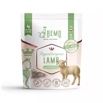 Croquettes hypoallergéniques à l'agneau pour chats BEMO Cat 2,5 kg