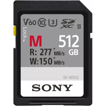 Carte mémoire SDXC Sony M-Series 512 Go UHS-II, C10, U3, V60 (SFM512.SYM)