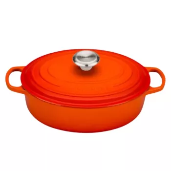 Le Creuset cocotte en fonte ovale 27cm 3,4L orange volcanique