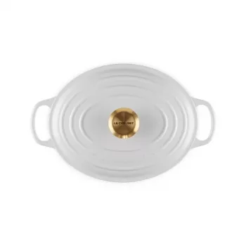 Rôtissoire ovale en fonte émaillée LE CREUSET 27 cm 4,1 L blanche