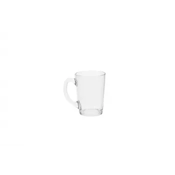 Mug en verre avec anse Esmeyer Arcoroc NEW MORNING, 320 ml, verre trempé, transparent, hauteur 110 mm, lot de 6 (384-425)