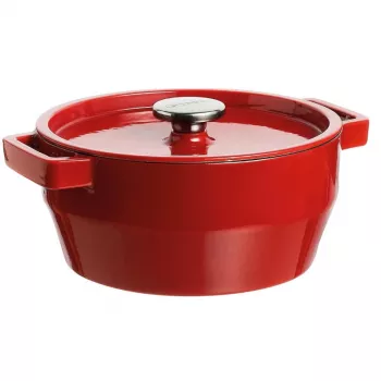PYREX faitout en fonte 6,8 L rond 28 cm rouge