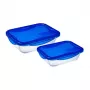 PYREX Cook&Go récipient en verre avec couvercle, ensemble de 2 pièces
