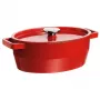 Pyrex cocotte ovale en fonte 5,8 L rouge 33x25 cm