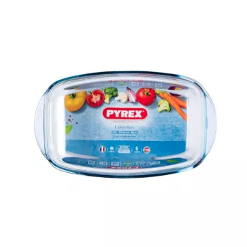 PYREX récipient en verre avec couvercle 4,5 L rectangulaire Essentials 33x20x14 cm