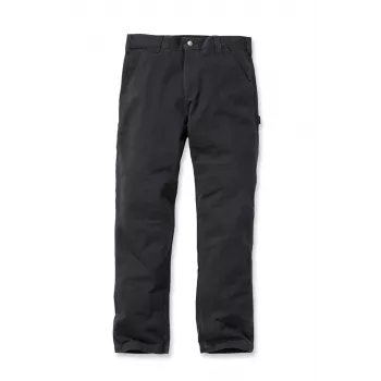 Carhartt Washed Twill Dungaree Work Pant Black Relaxed Fit