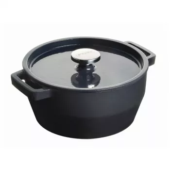 Pyrex faitout en fonte 6,8 L rond 28 cm gris