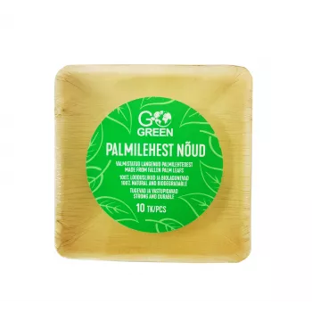 GOGREEN bols en feuille de palmier Go Green 13x13 cm 10 pièces