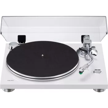 Platine vinyle à entraînement par courroie TEAC TN-3B-SE/WH avec sortie USB, blanche 250448