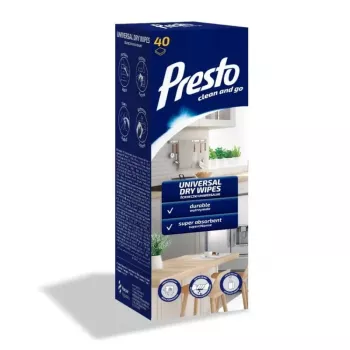 Rouleau de lingettes universelles PRESTO 40 pièces, boîte
