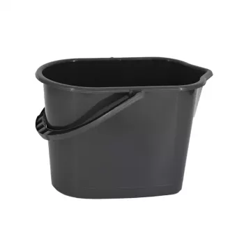 Seau rectangulaire YORK 14L 34x30x33cm anthracite