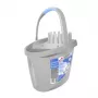 Seau YORK BACTERIA STOP avec bouton-poussoir 12 L gris
