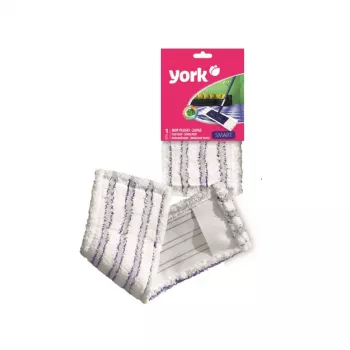 Chiffon microfibre de rechange YORK pour Smart Flat Mop 45x15 cm gris/blanc