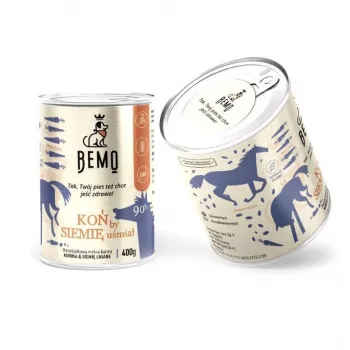 BEMO cheval monoprotéine aliment humide pour chiens – boîte de 400 g