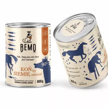 BEMO cheval au lin Mono aliment humide pour chiens - 800 g