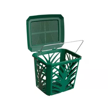 Corbeille à déchets organiques BIOBAG MaxAir 7L 24x19,7x20,5cm verte