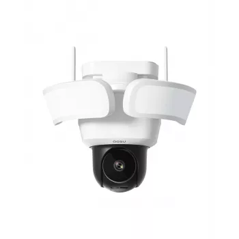 Caméra extérieure filaire AOSU Smart Security Floodlight Cam Pro 2K QHD avec projecteur 2400 lm, détection IA, IP65