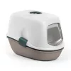Litière fermée pour chat STEFANPLAST Furba Top Chic, blanc/gris clair, 58,5x39,4x42,7 cm