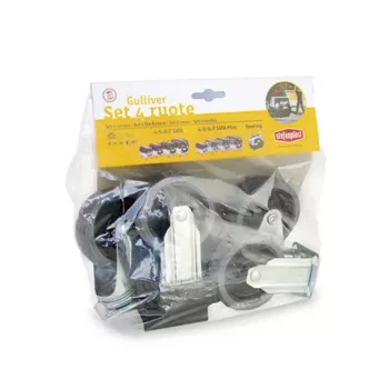 Jeu de roues STEFANPLAST 4 pièces pour caisse de transport Gulliver 4-5-6-7 noir