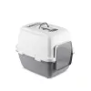 Litière fermée pour chat STEFANPLAST Cathy Comfort 58x45x48 cm blanc/gris