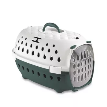 Caisse de transport pour animaux STEFANPLAST Travel Chic 50x34,5x32 cm blanche/verte