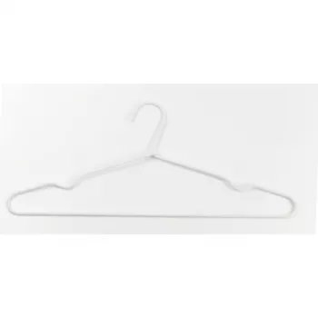 Cintres ORDINETT 3 pièces acier inoxydable/tissu, 44,5 cm, assortis (noir/bleu clair/blanc)