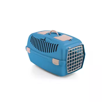 Caisse de transport STEFANPLAST Gulliver 2 avec porte en plastique 55x36x35 cm bleue