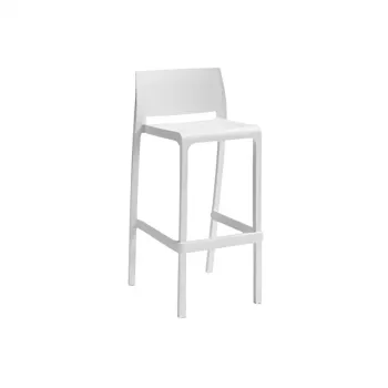 Tabouret de bar de jardin BICA Volga Stool 65 50x49x89 cm blanc