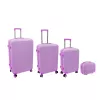 Ensemble de 4 valises rigides ORDINETT 98 L/60 L/43 L/15 L rose