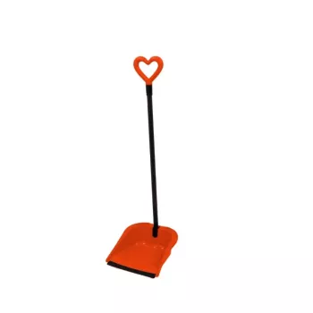 Ensemble pelle et balayette Love Dustpan en caoutchouc GIOSTYLE, 24,5x27x85 cm, couleurs assorties