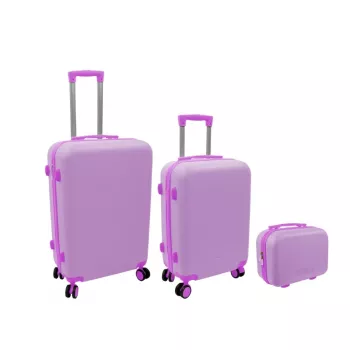 Commode à tiroirs ORDINETT, ensemble de 3, rose – boîtes de rangement en plastique 60 L, 43 L, 15 L
