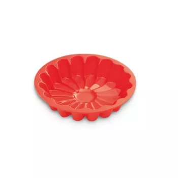 Moule à gâteau en forme de fleur en silicone GUARDINI Juliette Ø 22 x 5 cm rouge